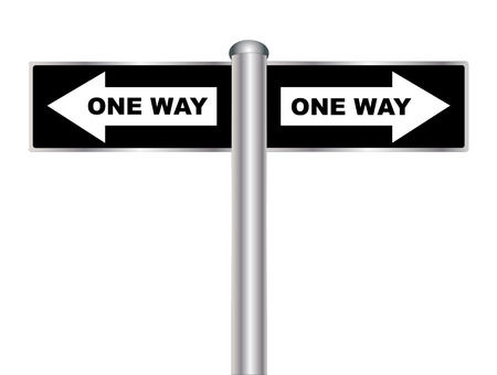 One Way Signのイラスト素材