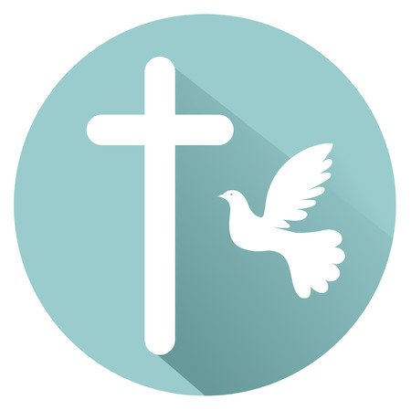 Holy Spirit conception flat design icon vector EPS 10のイラスト素材