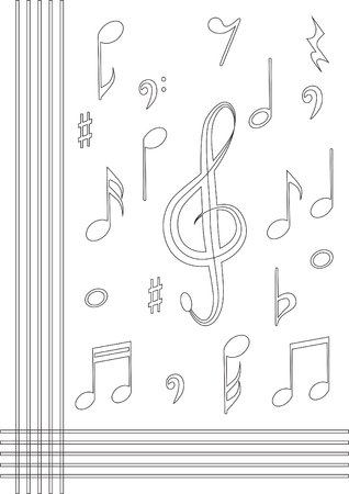 Music note backgroundのイラスト素材