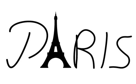 paris eiffel towerのイラスト素材