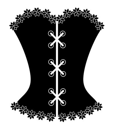Corset silhouette on a white background. EPS 10のイラスト素材