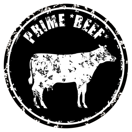 Prime Beef Butcher Shop grunge stamp vector eps 10のイラスト素材