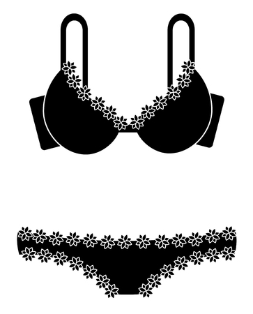Lingerie icon black vector illustration eps 10のイラスト素材