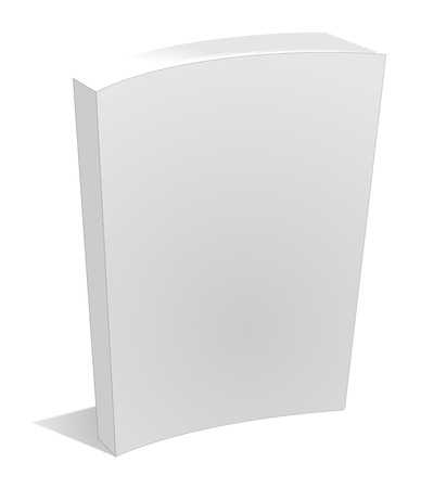 Blank Empty Book Cover Isolated on White vector eps 10のイラスト素材