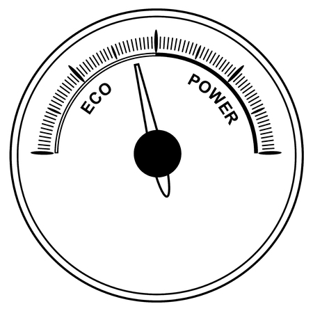 Abstract car speedometer on white background. Concept of fuel economy vector eps 10のイラスト素材