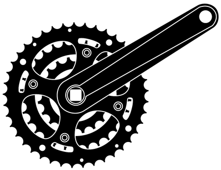 Vector bicycle cogwheel sprocket crankset symbol vector eps 10のイラスト素材