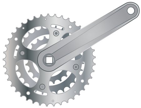 Vector bicycle cogwheel sprocket crankset symbol vector eps 10のイラスト素材