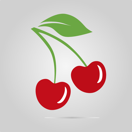 Cherry icon vector eps 10のイラスト素材
