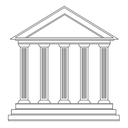 Columns of ancient greek historic bank building vector 10のイラスト素材