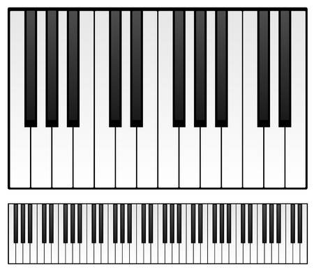 Piano Keyboard isolated on White Background.のイラスト素材