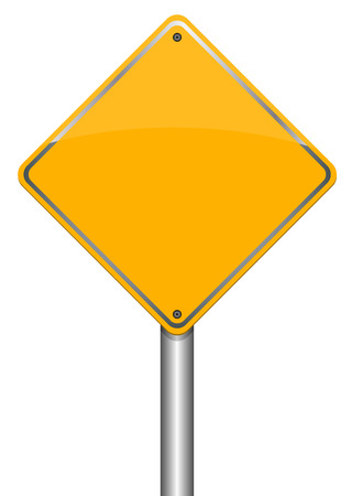 Yellow blank road sign vectorのイラスト素材
