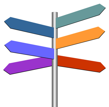 Colorful empty road sign.のイラスト素材