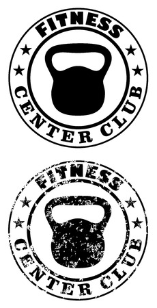 Fitness center club stampのイラスト素材