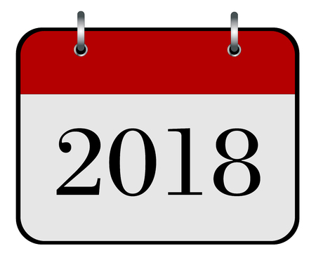 2018 year calendar icon vector eps 10のイラスト素材