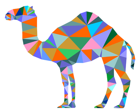 Camel color geometric symbol vector.のイラスト素材