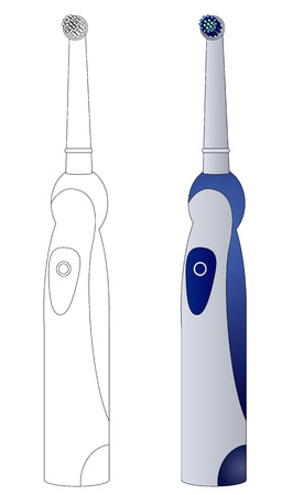 Electric toothbrush set vector eps 10のイラスト素材