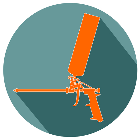 Foam gun flat design vector.のイラスト素材
