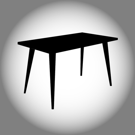 Table in black iconのイラスト素材