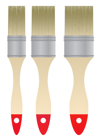 Brush set isolated on white background vector eps 10のイラスト素材