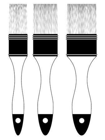 Brush set isolated on white background vector eps 10のイラスト素材