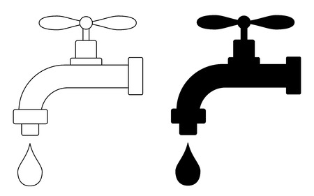 Simple illustration of water tap vector icon for web vector eps 10のイラスト素材