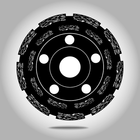 Grinding wheel for glass processing vector eps 10のイラスト素材