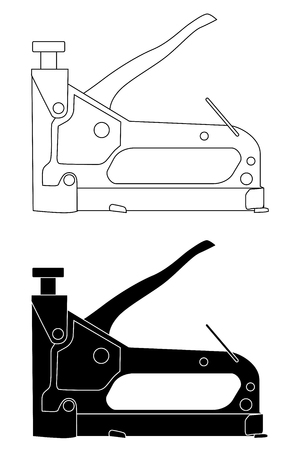Furniture stapler set icon vector.のイラスト素材
