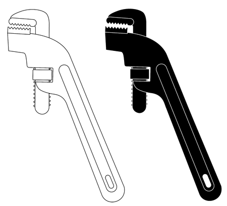 adjustable wrench tool for the job vector eps 10のイラスト素材