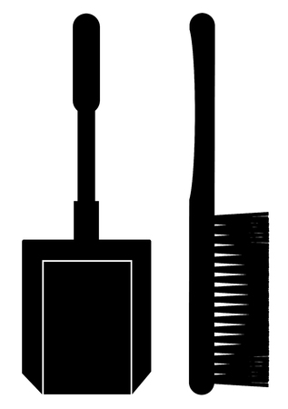 Broom and dustpan vector eps 10のイラスト素材