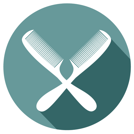Comb flat design icon vector eps 10のイラスト素材