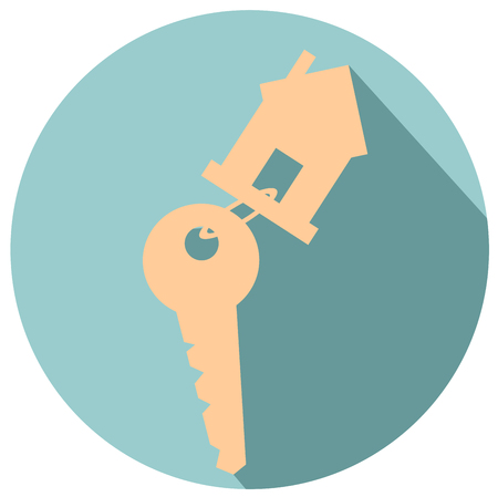 keychain house with key vector eps 10のイラスト素材