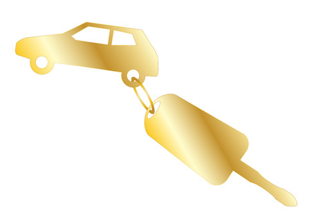 Car Key on White Background vector eps 10のイラスト素材