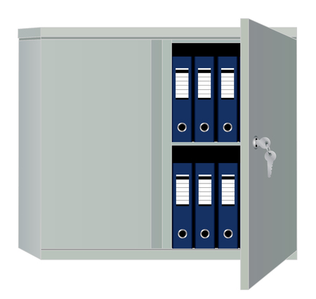 Filing cabinet isolated over white background vector eps 10のイラスト素材
