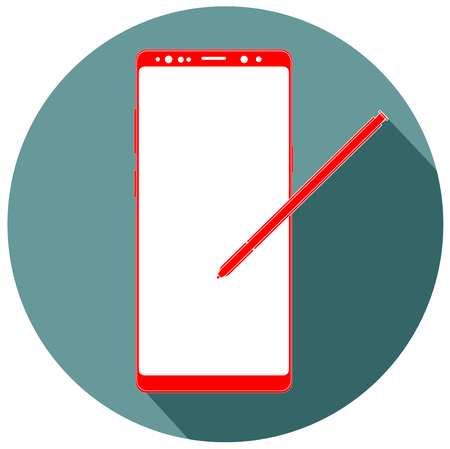 modern smartphone flat design icon vector eps 10のイラスト素材