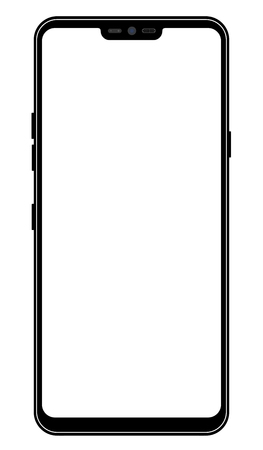 Modern smartphone vector eps 10 isolated on a white backgroundのイラスト素材