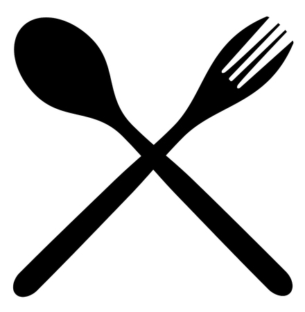 Simple illustration spoon fork icon vector eps 10のイラスト素材