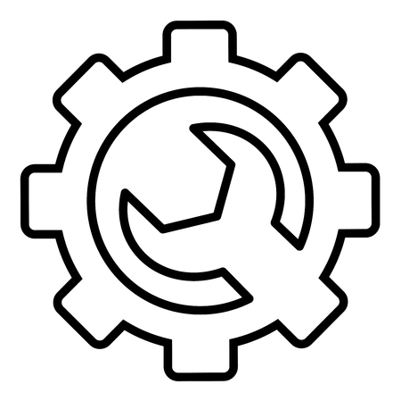 Service Auto Repair, Wrench, Logo Sign Flat. Vector eps 10のイラスト素材