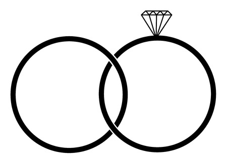 wedding rings icon. Element of life people vector eps 10のイラスト素材