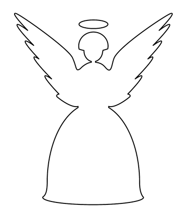 Christmas angel icon vector eps 10のイラスト素材