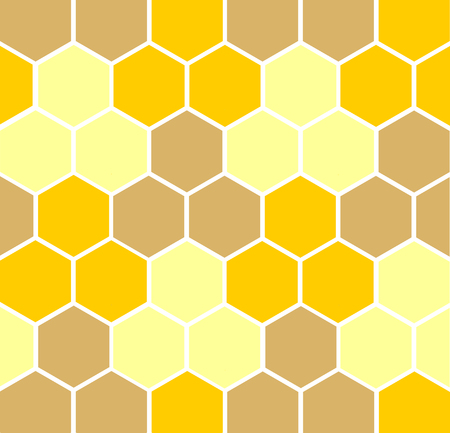 Vector Honey Background, Yellow and Orange Hexagons vector eps 10のイラスト素材
