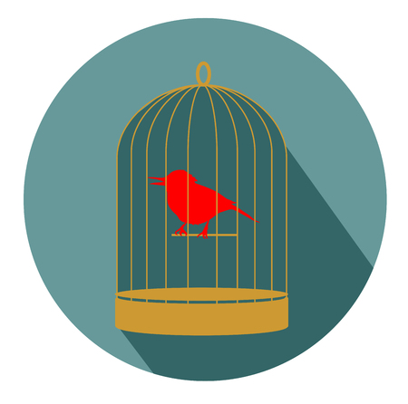 Birdcage flat design icon vector eps 10のイラスト素材