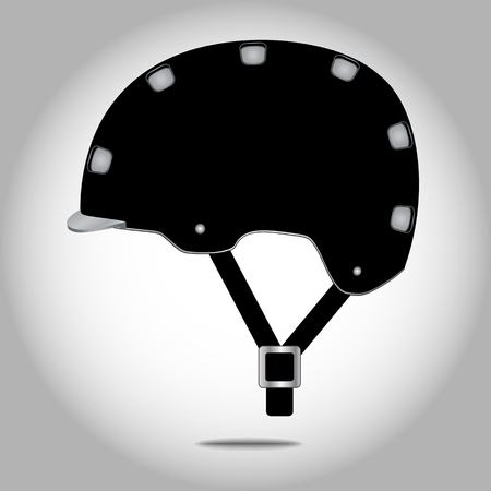 Black Bicycle safety hat icon vector eps 10のイラスト素材