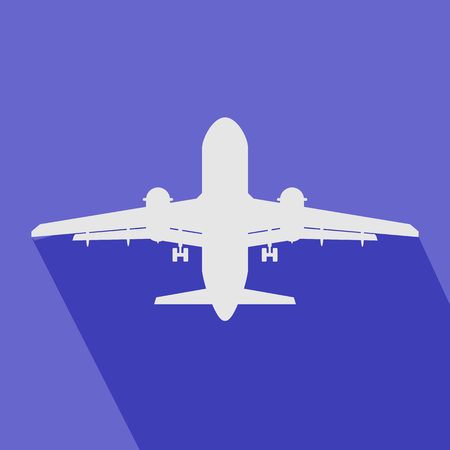 Plane or airplane in the sky vector eps 10のイラスト素材
