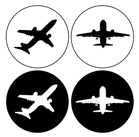 Plane icon set simple symbol for app vector eps 10のイラスト素材