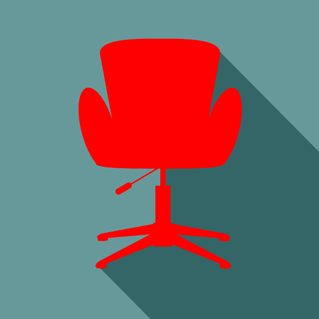 Modern comfortable and stylish chair flat design icon vector eps 10のイラスト素材
