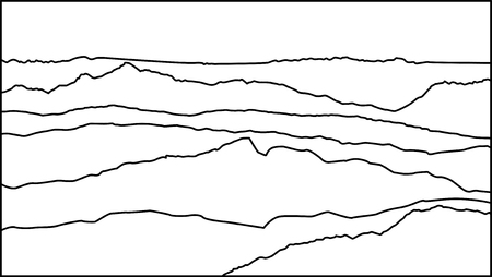 landscape of mountains drawing vector eps 10のイラスト素材