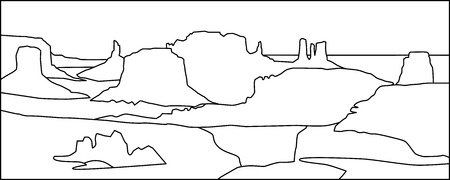 landscape of mountains colorのイラスト素材