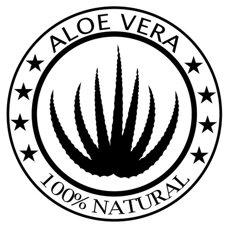 Rubber stamp with text 100% Aloe Veraのイラスト素材