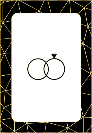 design layout templates for wedding card with ringsのイラスト素材