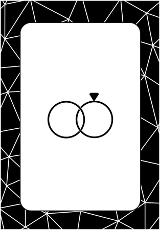design layout templates for wedding card with ringsのイラスト素材
